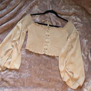 Off shoulder crop top